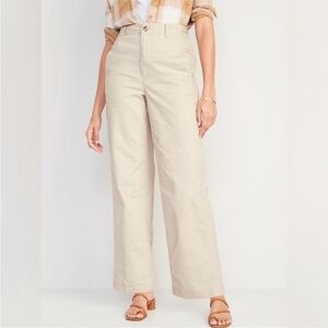 Old Navy Women's Tan Wide Leg Trousers Pants Size 0